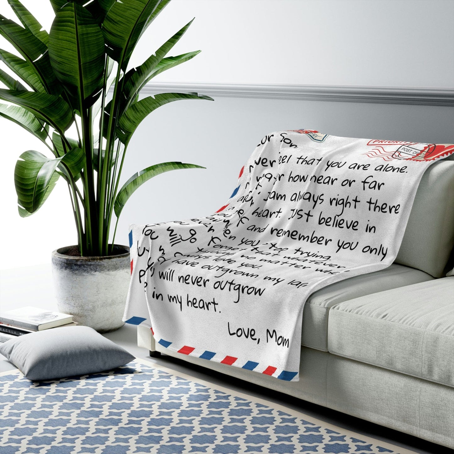 Dear Son - From Mom - Personalized Giant Love Letter Blanket - SS388