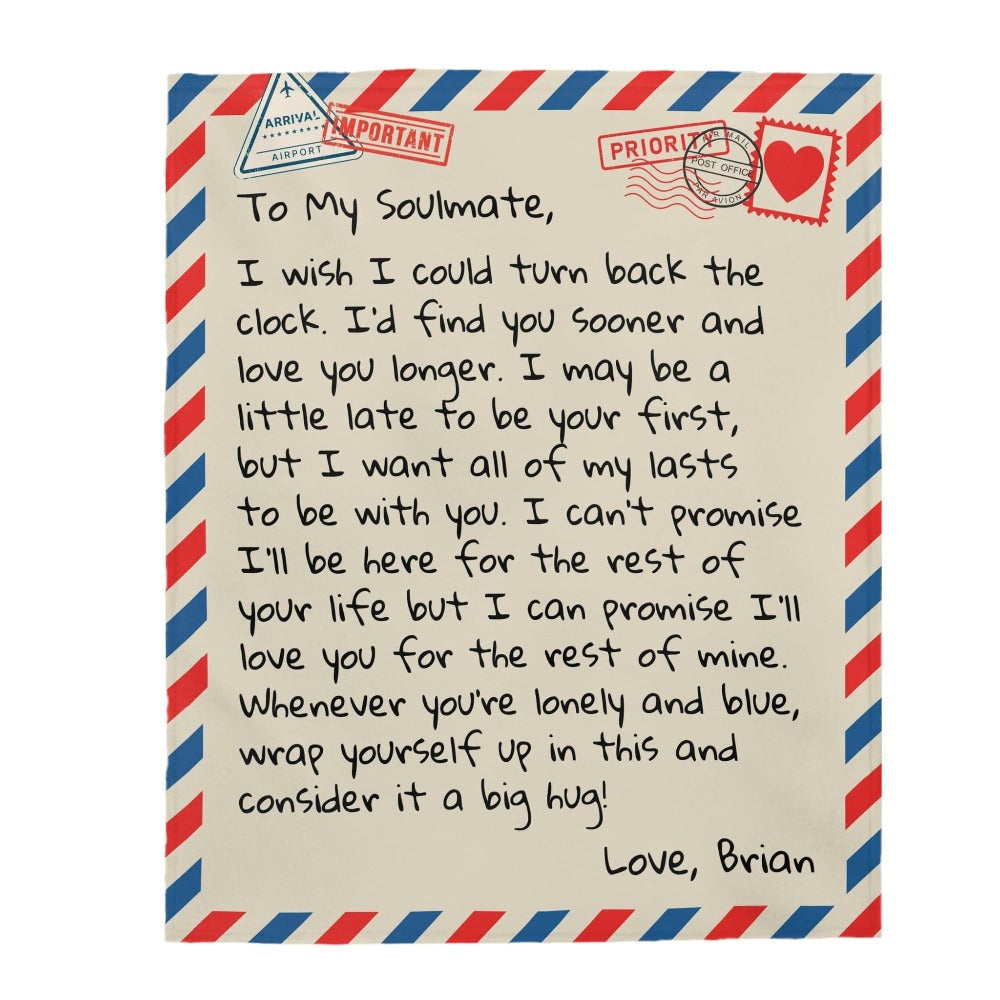To My Soulmate - Personalized Giant Love Letter Blanket - SS467