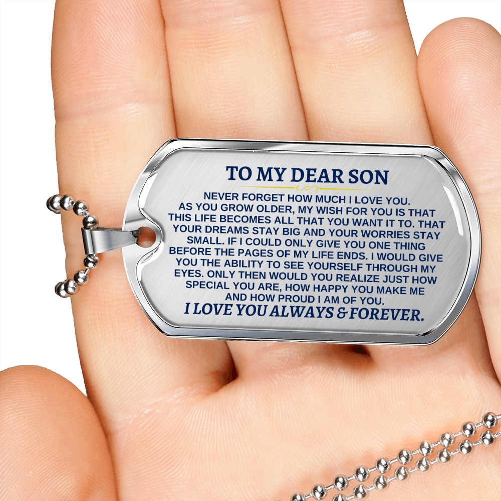 To My Dear Son - Beautiful Love Tag - SS287
