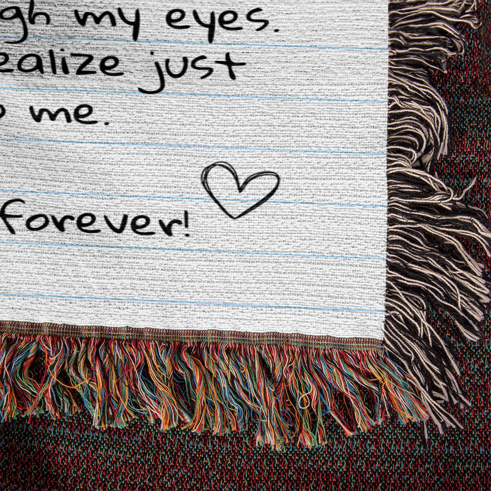 To My Future Wife - Woven Giant Love Letter Blanket (100% Cotton Yarn) SS503B