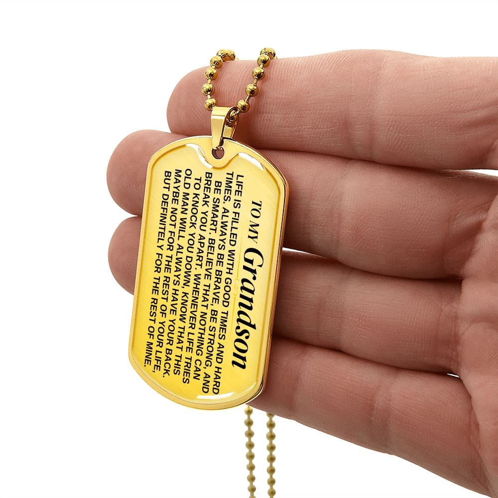 To My Grandson - From Grandfather - Love Tag - SS375