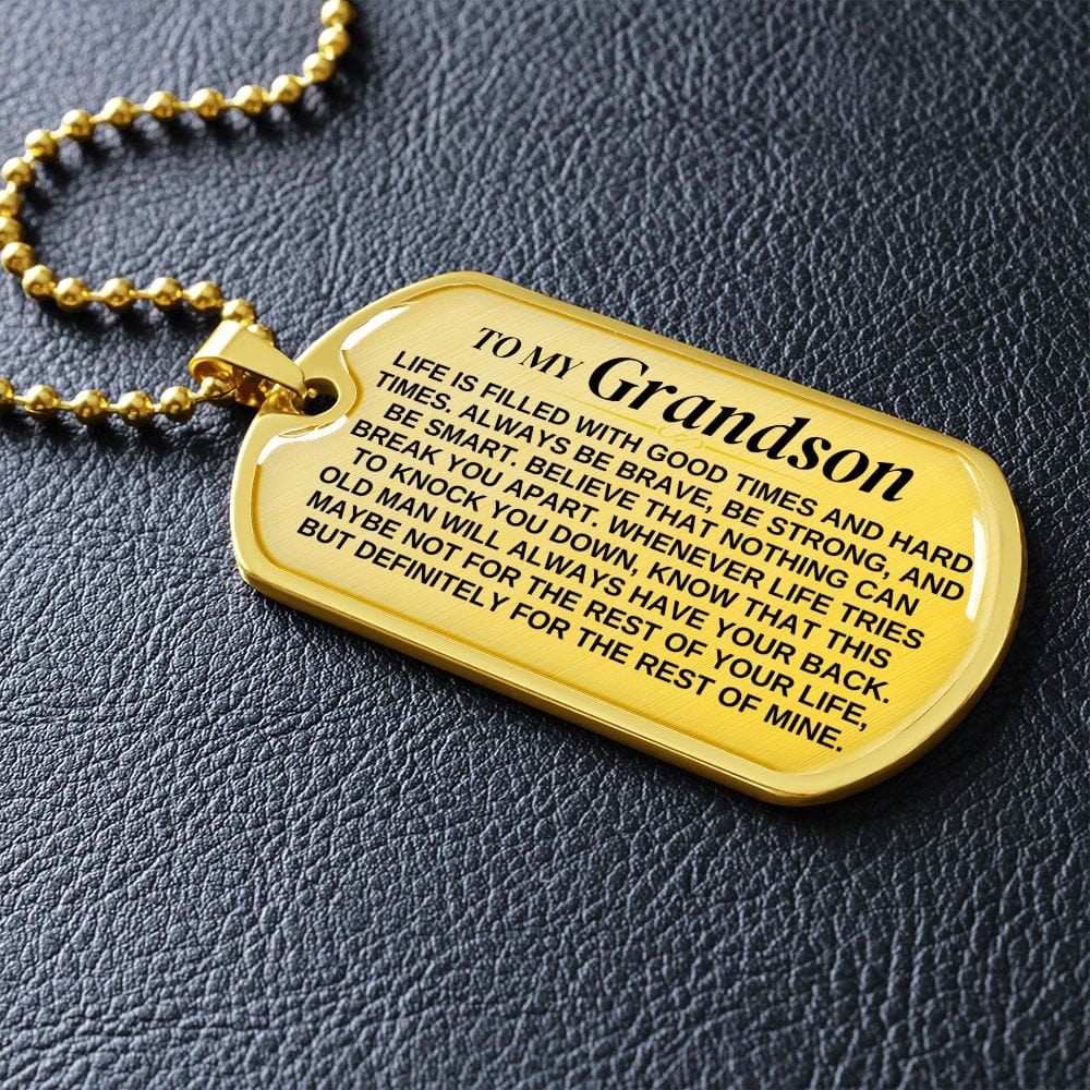 To My Grandson - From Grandfather - Love Tag - SS375