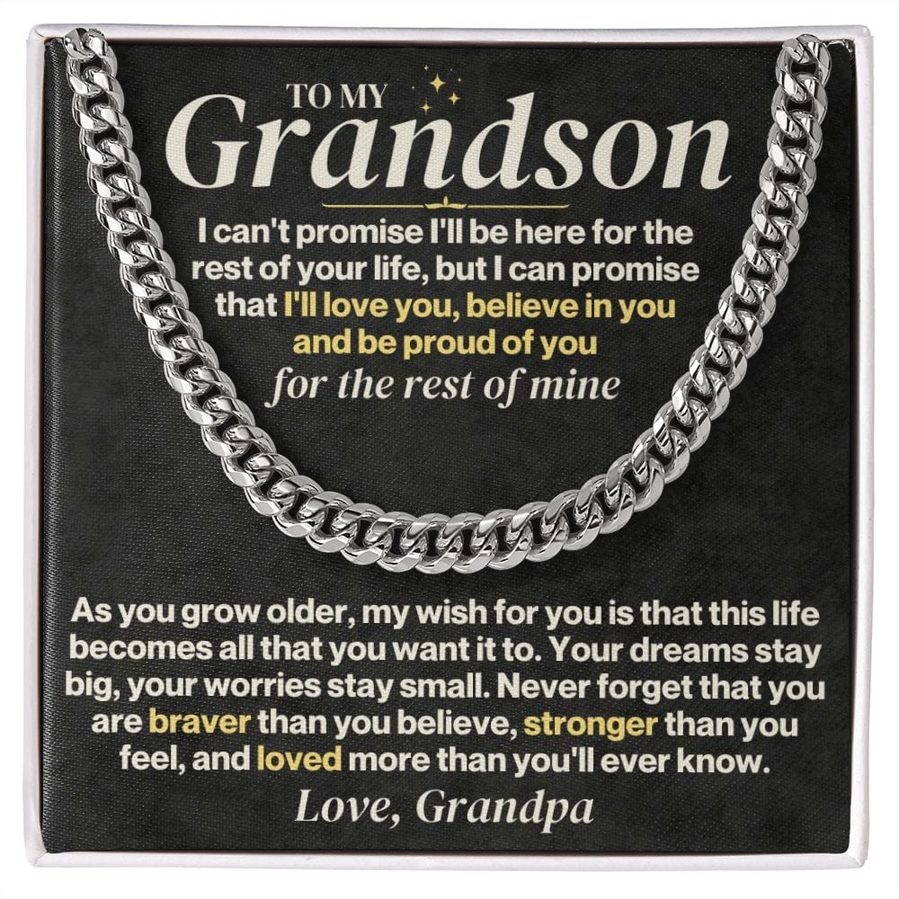 To My Grandson - Personalized - Rest Of Mine - Gift Set - SS330