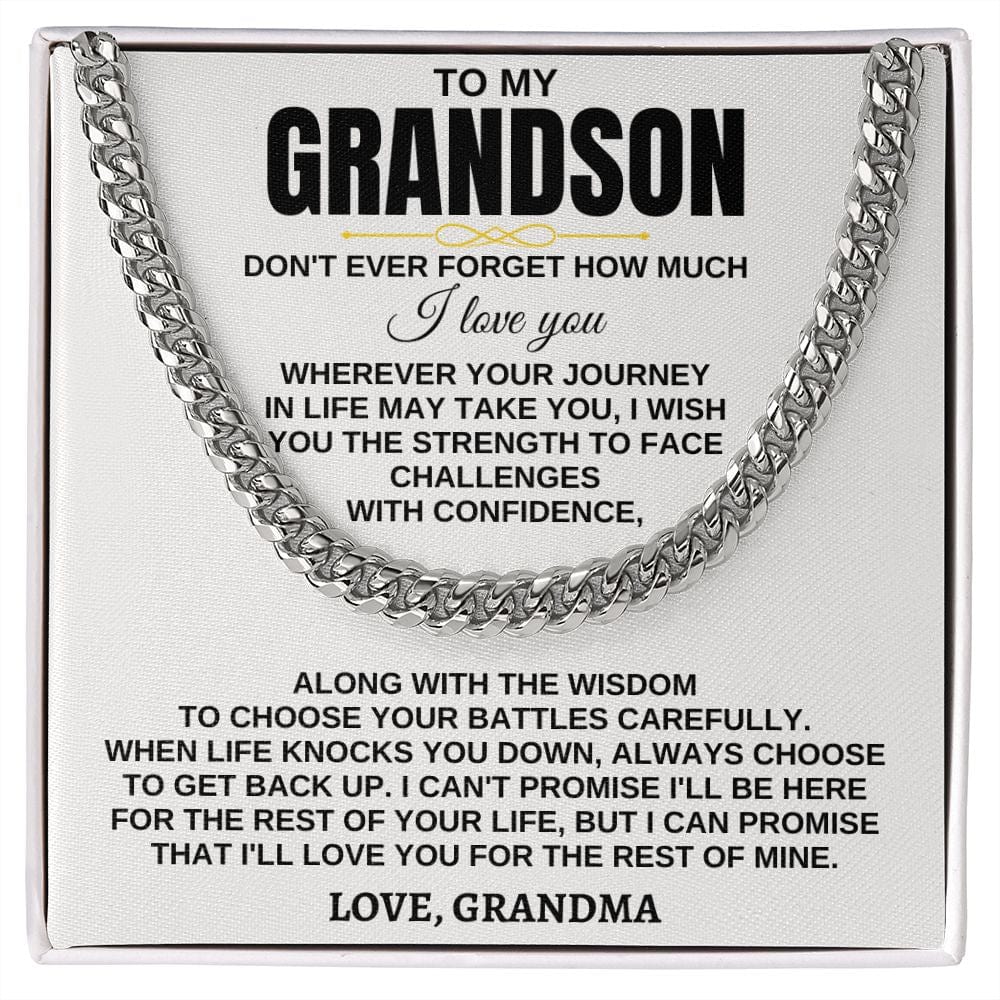 To My Grandson - Wherever Your Journey - Personalized Gift Set - SS284
