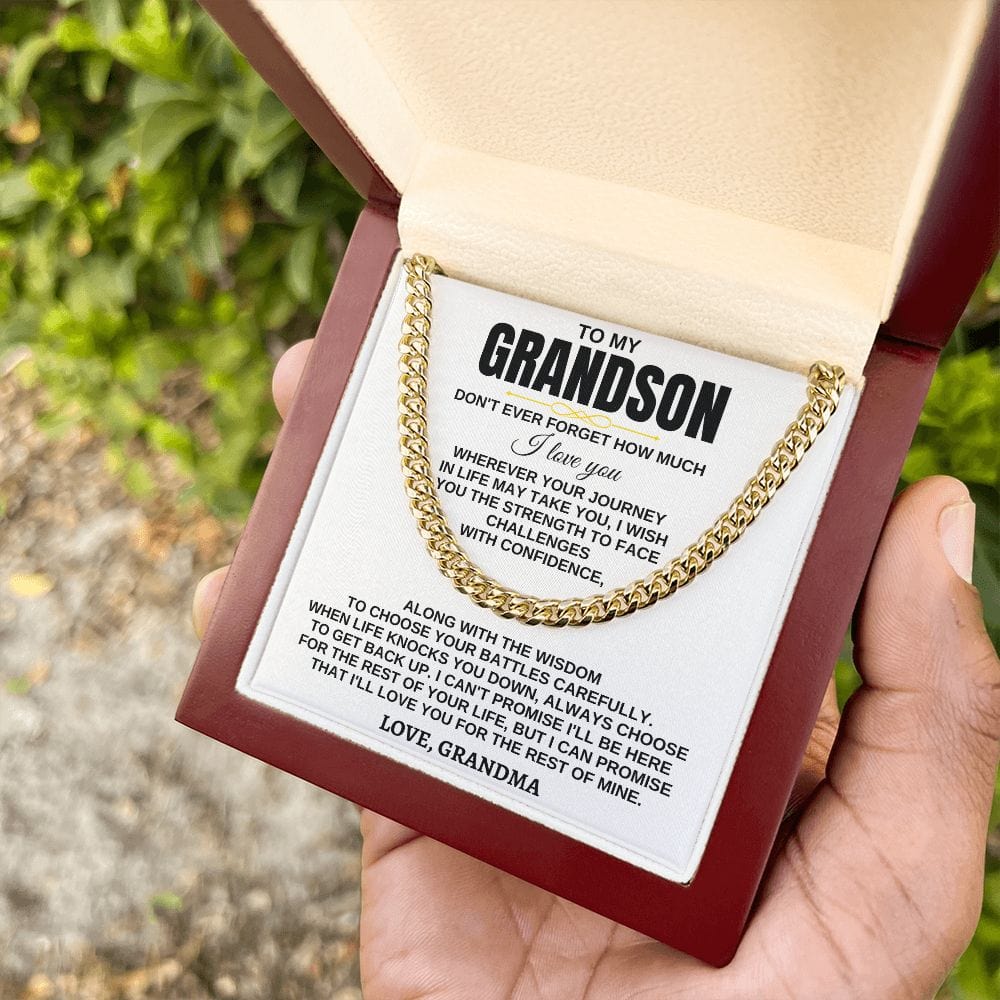 To My Grandson - Wherever Your Journey - Personalized Gift Set - SS284
