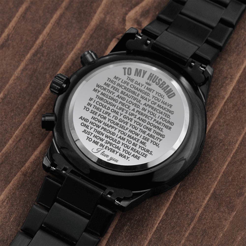 To My Husband - Engraved Premium Watch - SS222
