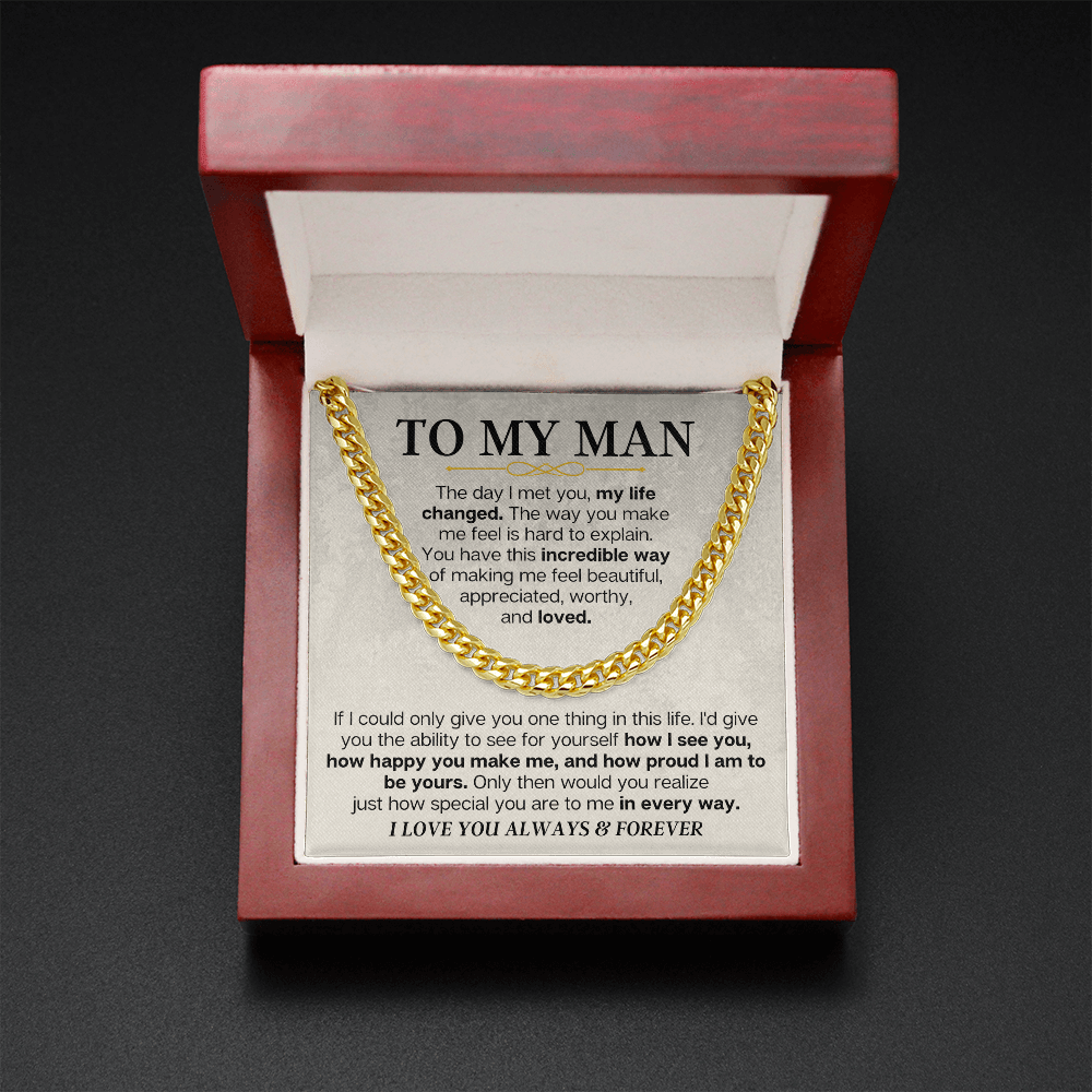 To My Man - Cuban Link - Special Gift Set - SS166