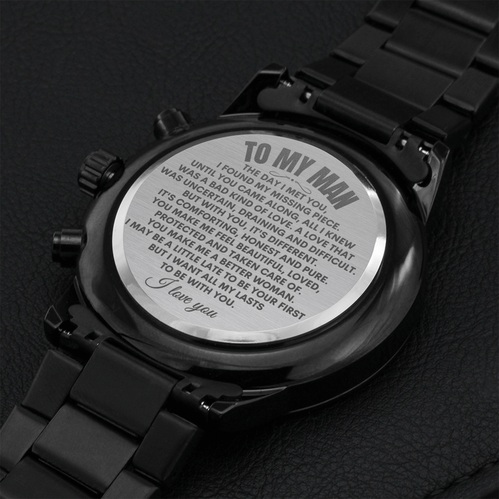 To My Man - Luxury Engraved Watch - SS44