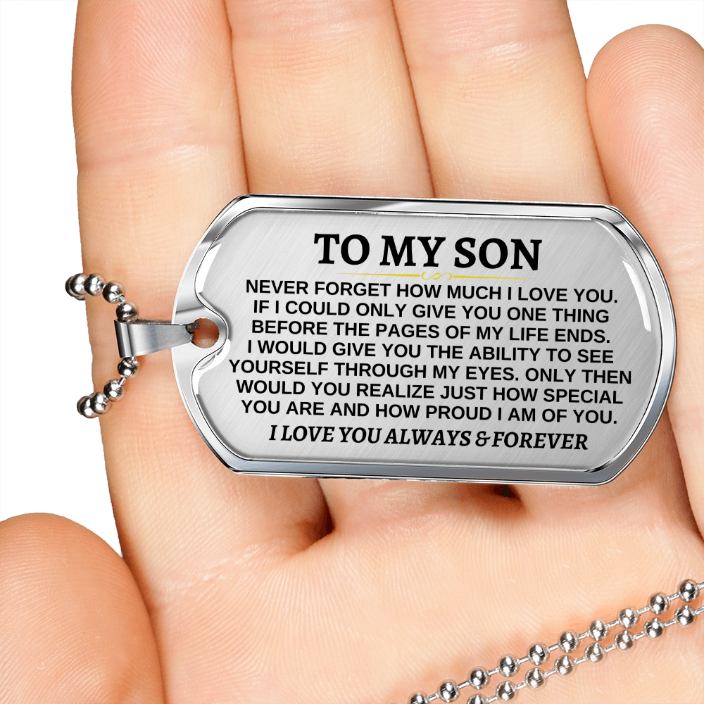 To My Son - Beautiful Love Tag - SS297