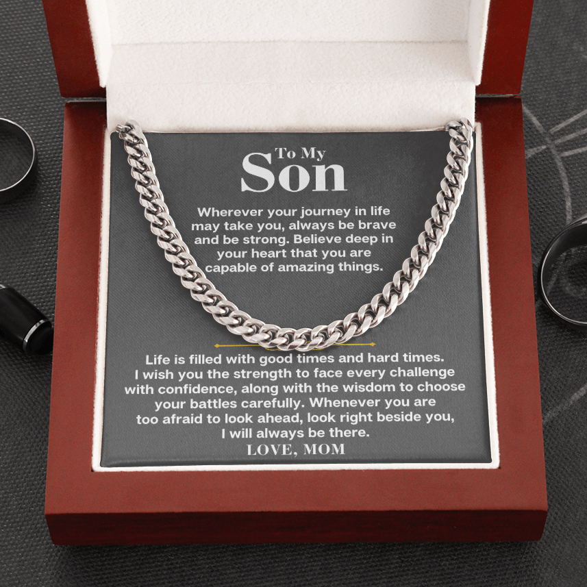 To My Son - Cuban Link Chain Gift Set - SS177