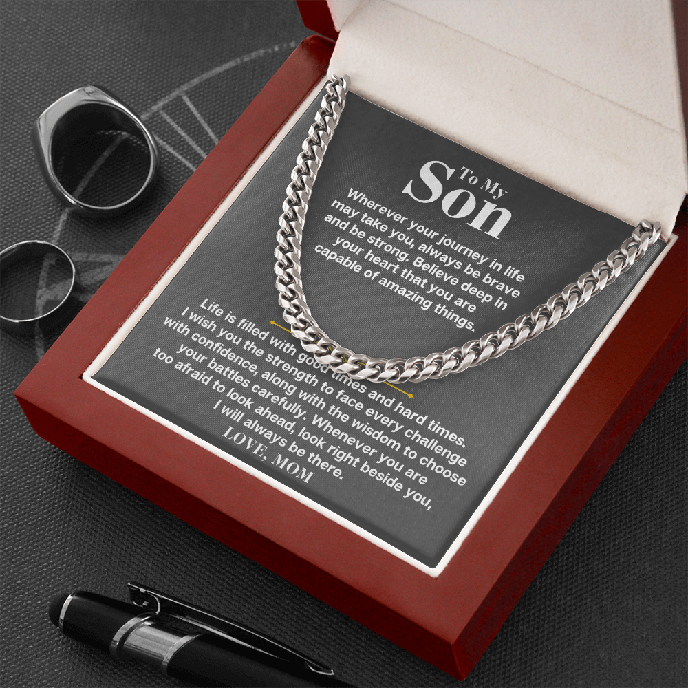 To My Son - Cuban Link Chain Gift Set - SS177