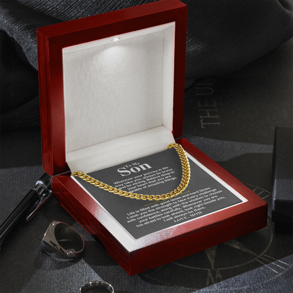 To My Son - Cuban Link Chain Gift Set - SS177