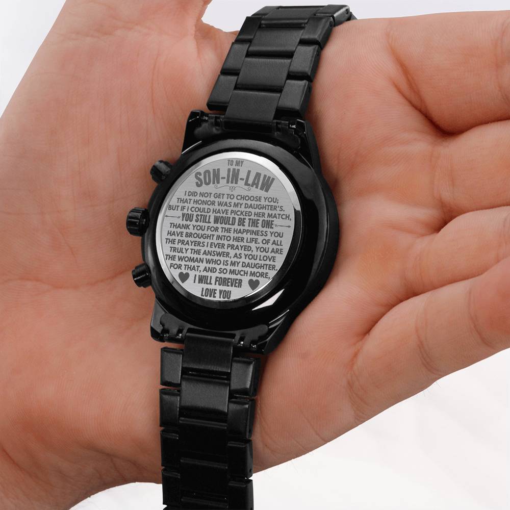 To My Son-In-Law - Engraved Premium Watch - SS232S