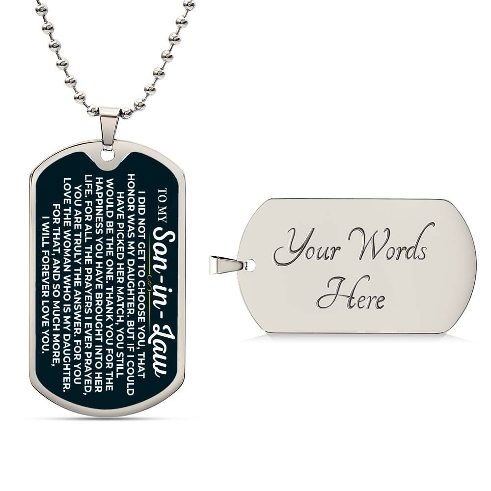 To My Son-in-Law - Love Tag - SS232SDT