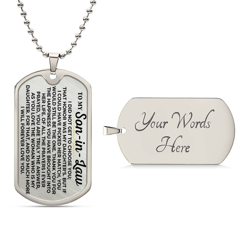 To My Son-in-Law - Love Tag - SS232SDT2