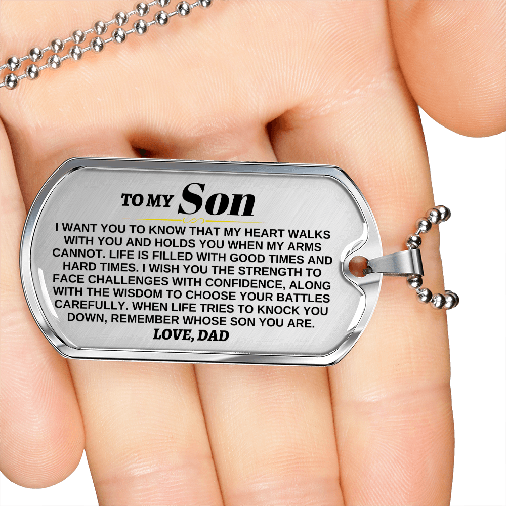To My Son - Love, Dad - Beautiful Love Tag - SS300D