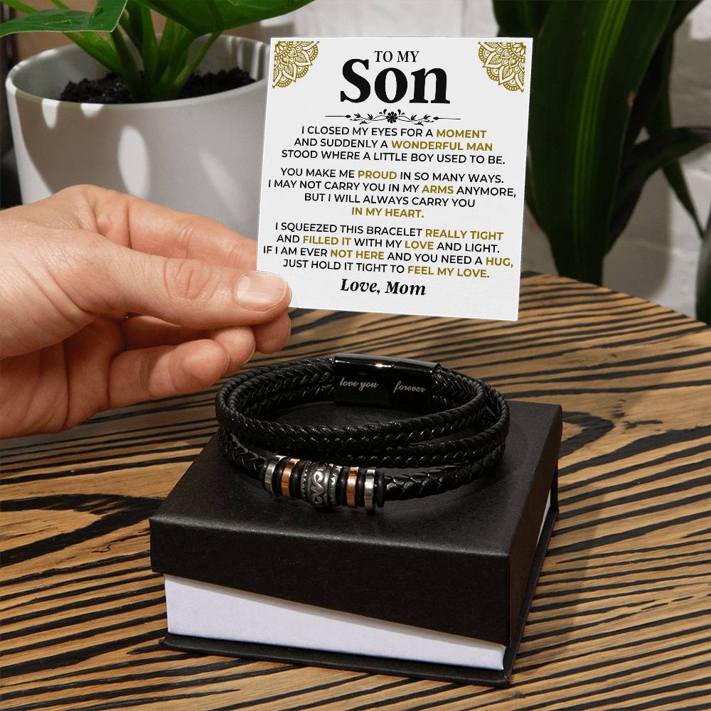 To My Son | Love Mom | Love You Forever Bracelet Gift Set - SS521