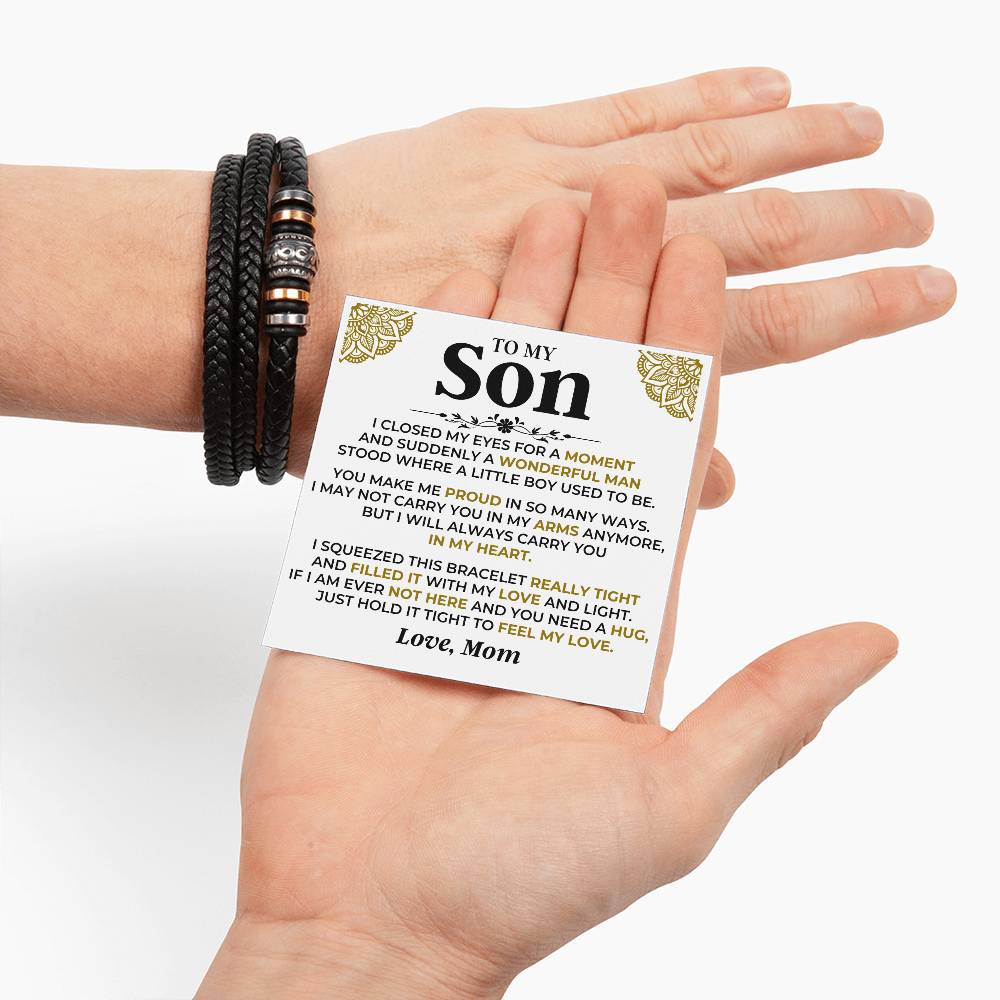 To My Son | Love Mom | Love You Forever Bracelet Gift Set - SS521