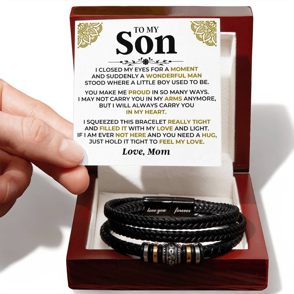 To My Son | Love Mom | Love You Forever Bracelet Gift Set - SS521