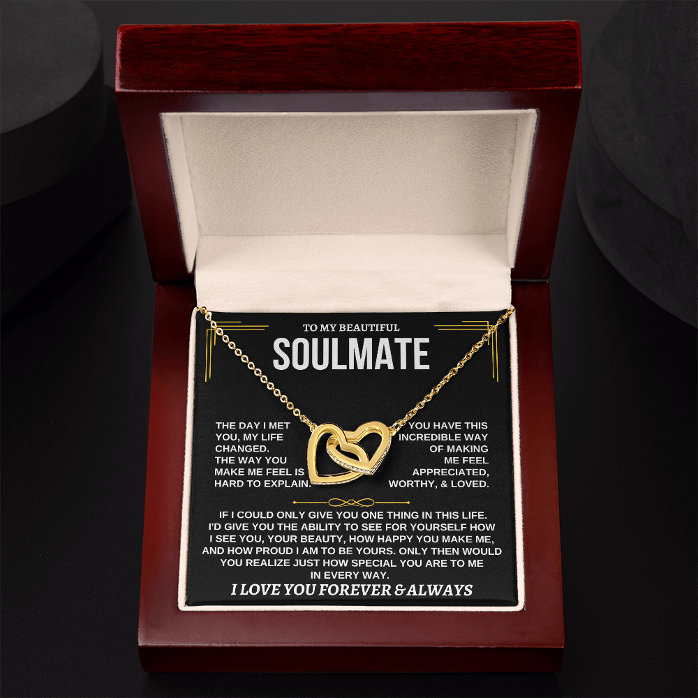 To My Soulmate - 18k Interlocked Hearts Gift Set - SS162SM