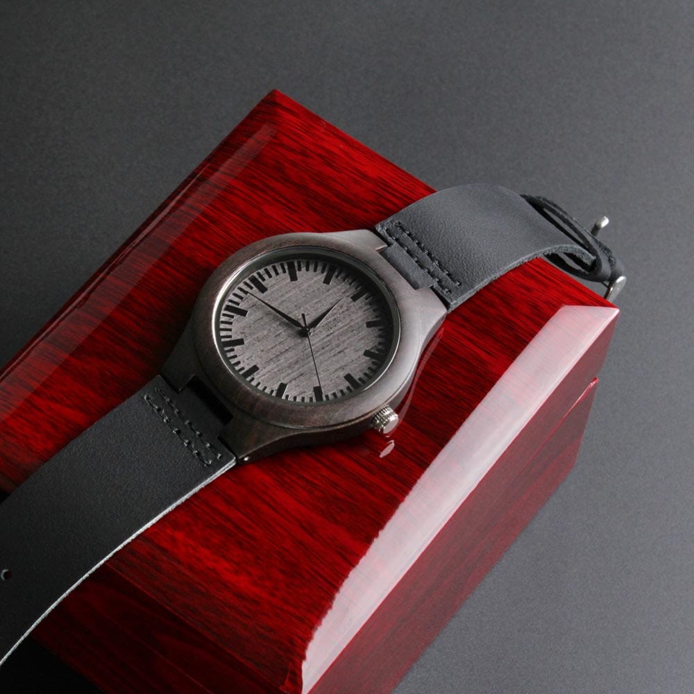 To My Grandson - Love, Grandma - Engraved Wood Watch - SS146-GM