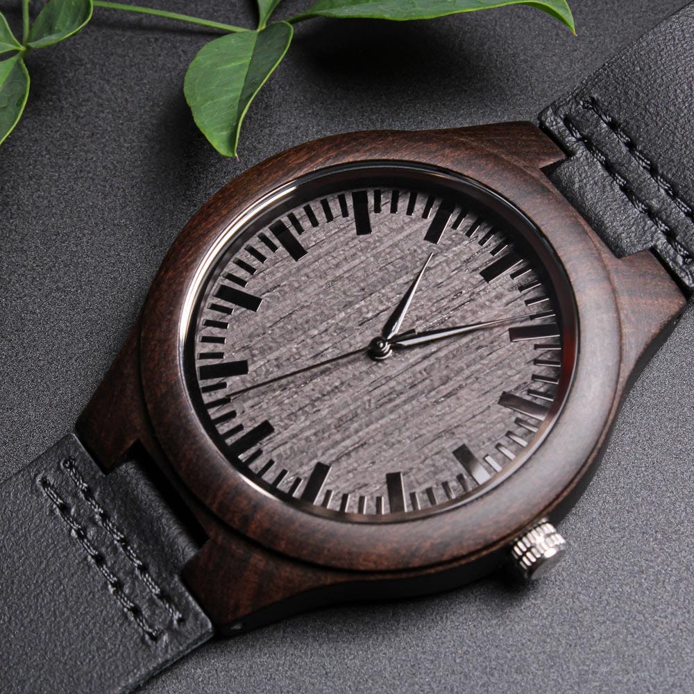 To My Son - Love, Mom - Engraved Wood Watch - SS482