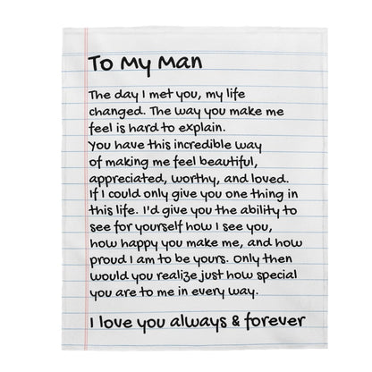 [ALMOST SOLD OUT] To My Man - Love Letter Inspired Comfy Blanket - SS166