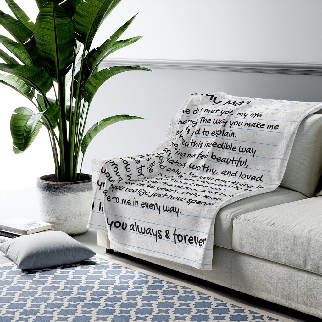 [ALMOST SOLD OUT] To My Man - Love Letter Inspired Comfy Blanket - SS166