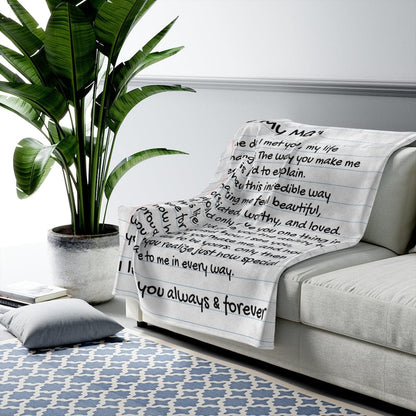 [ALMOST SOLD OUT] To My Man - Love Letter Inspired Comfy Blanket - SS166