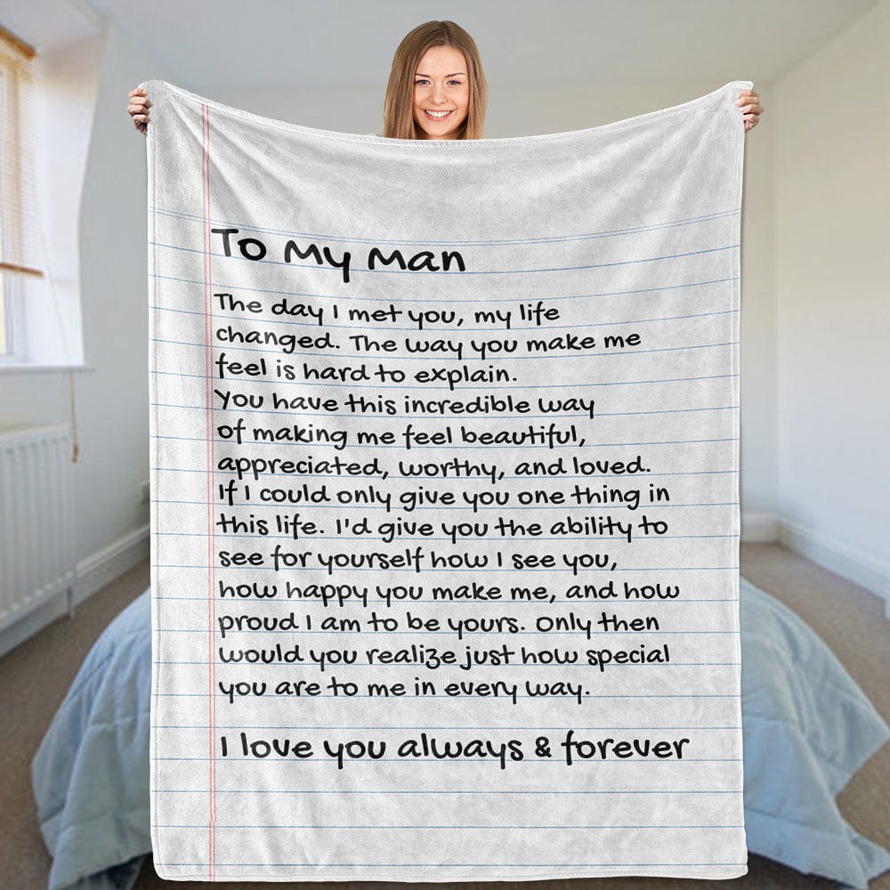 [ALMOST SOLD OUT] To My Man - Love Letter Inspired Comfy Blanket - SS166