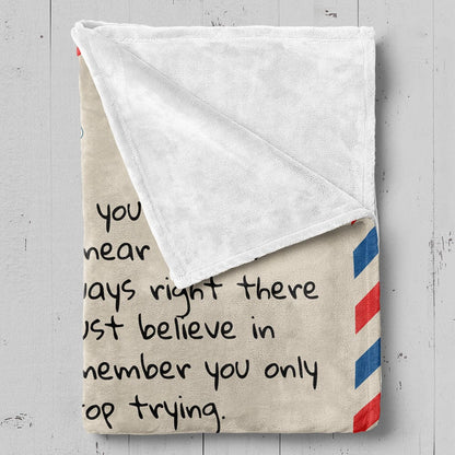 Dear Son - From Mom - Giant Love Letter Blanket - SS387