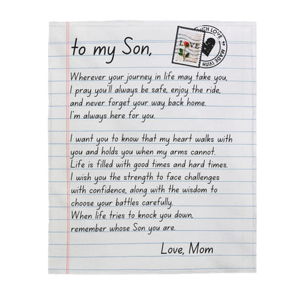 To My Son - Love, Mom - Super Comfy Blanket - SS59