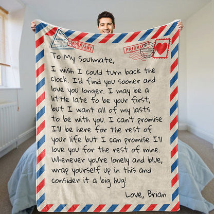 To My Soulmate - Personalized Giant Love Letter Blanket - SS467