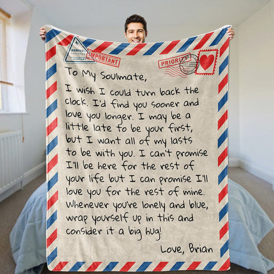 To My Soulmate - Personalized Giant Love Letter Blanket - SS467