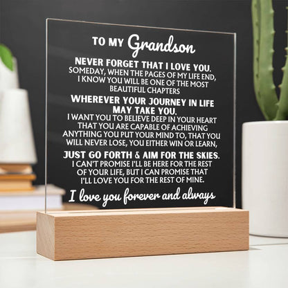 [ALMOST SOLD-OUT] To My Grandson  "I Love You Forever" | Acrylic Lamp ❤️ | AC47