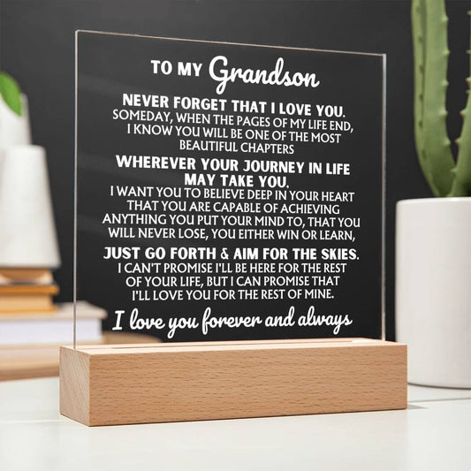 [ALMOST SOLD-OUT] To My Grandson  "I Love You Forever" | Acrylic Lamp ❤️ | AC47