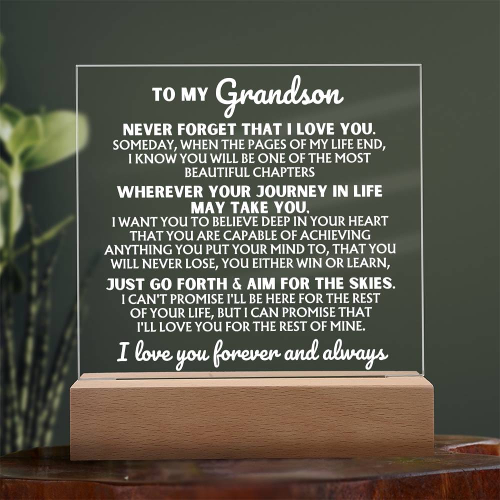 [ALMOST SOLD-OUT] To My Grandson  "I Love You Forever" | Acrylic Lamp ❤️ | AC47