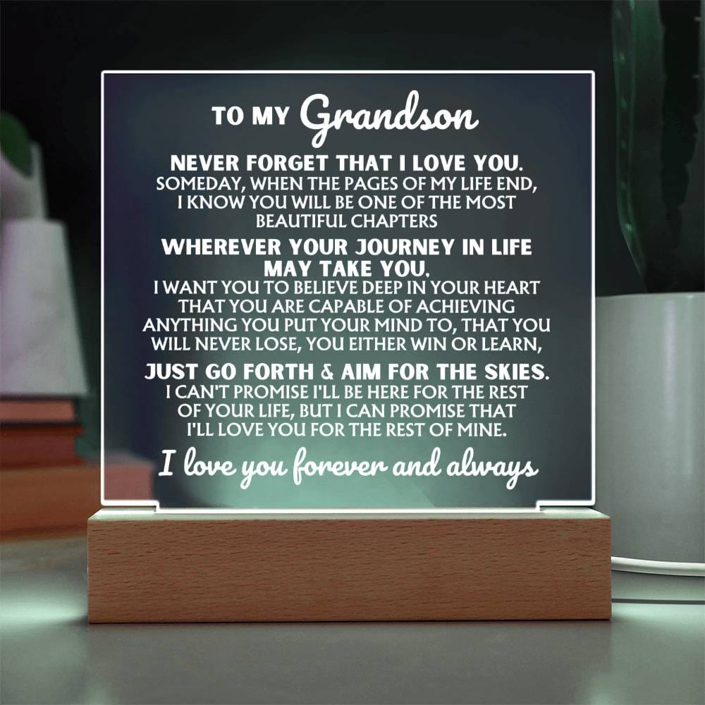[ALMOST SOLD-OUT] To My Grandson  "I Love You Forever" | Acrylic Lamp ❤️ | AC47