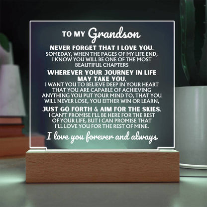 [ALMOST SOLD-OUT] To My Grandson  "I Love You Forever" | Acrylic Lamp ❤️ | AC47