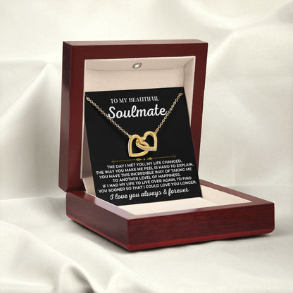 To My Beautiful Soulmate - Interlocked Hearts Gift Set - SS444