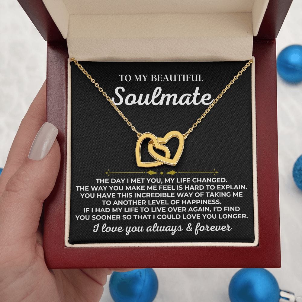To My Beautiful Soulmate - Interlocked Hearts Gift Set - SS444