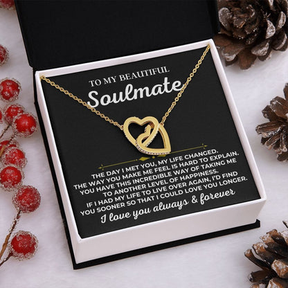 To My Beautiful Soulmate - Interlocked Hearts Gift Set - SS444