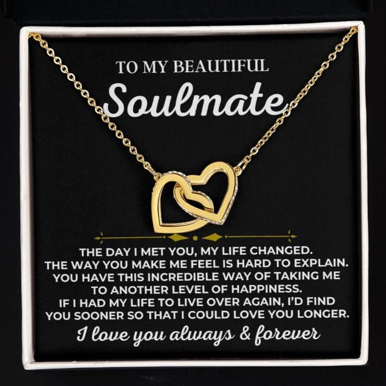 To My Beautiful Soulmate - Interlocked Hearts Gift Set - SS444
