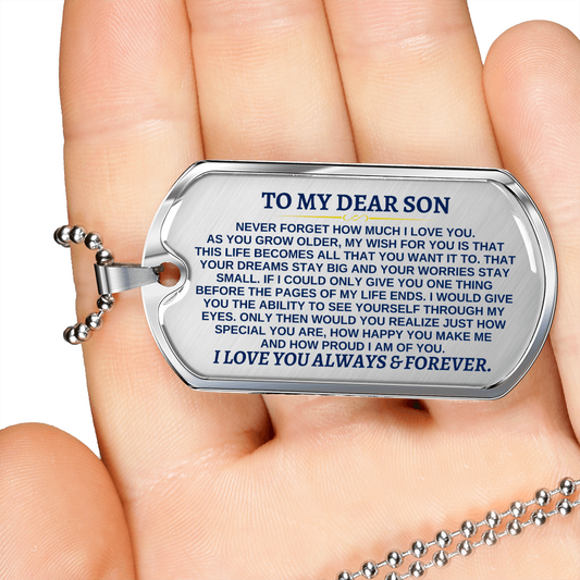 To My Dear Son - Beautiful Love Tag - SS287