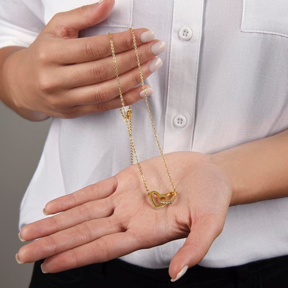 To My Future Wife - 18k Interlocked-Hearts Necklace Gift Set - SS503V2