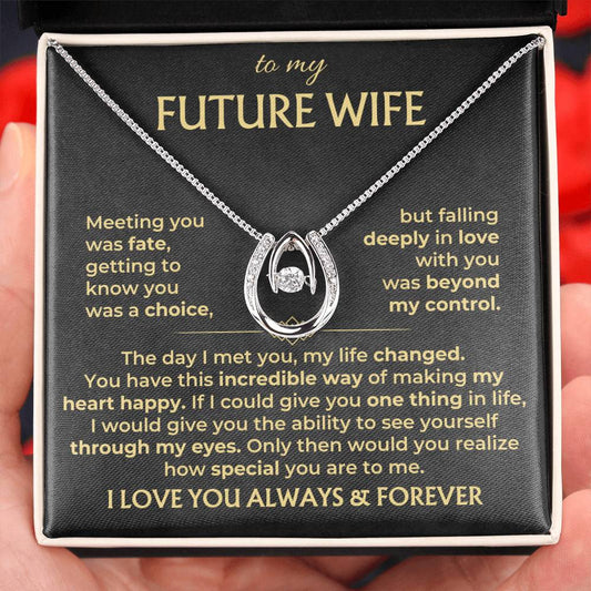To My Future Wife - I Love You Forever - White Gold Necklace Gift Set - SS602