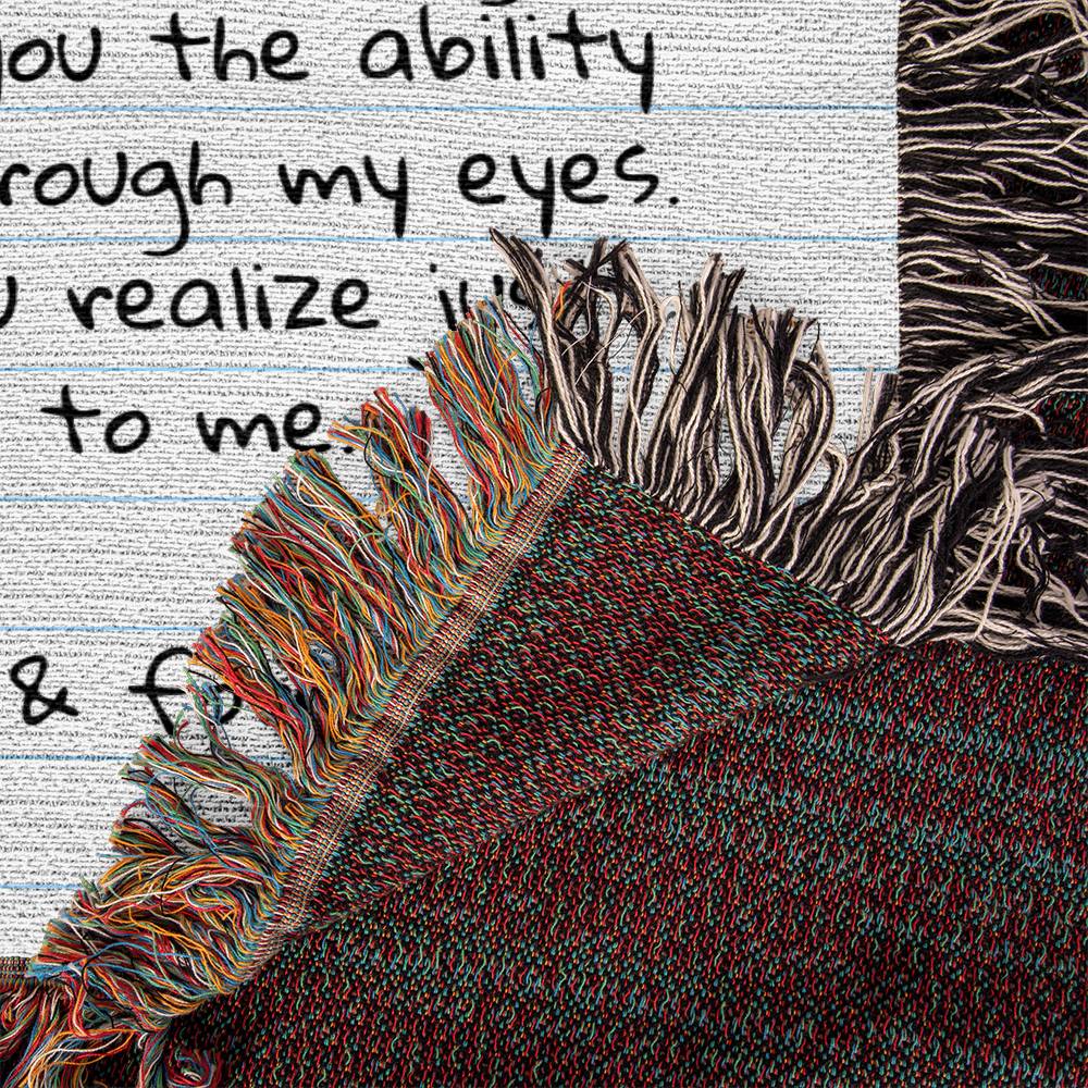 To My Future Wife  - Woven Giant Love Letter Blanket (100% Cotton Yarn) SS503B