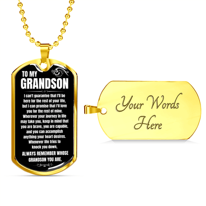 To My Grandson - Beautiful Love Tag - Gift Set - SS99