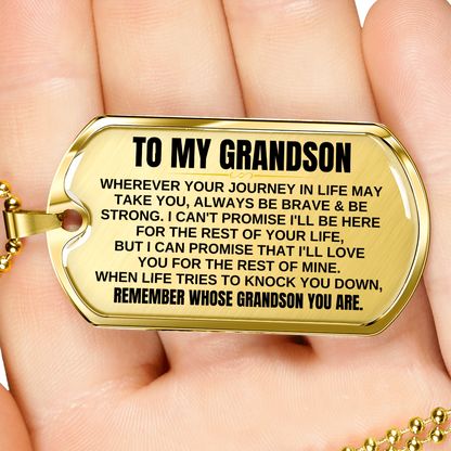 To My Grandson - Beautiful Love Tag - SS299