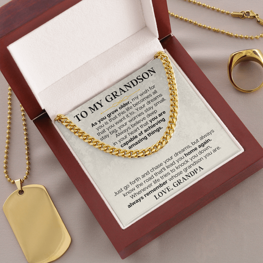 To My Grandson - Big Dreams - Personalized Gift Set - SS192